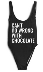 Can't Go Wrong With Chocolate One Piece Swimsuit