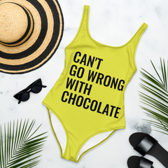 Can't Go Wrong With Chocolate One Piece Swimsuit