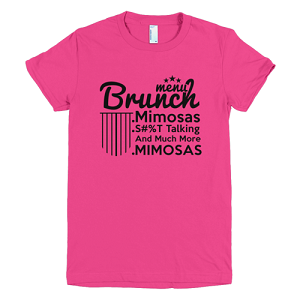 Brunch Menu Hot Pink T-shirt